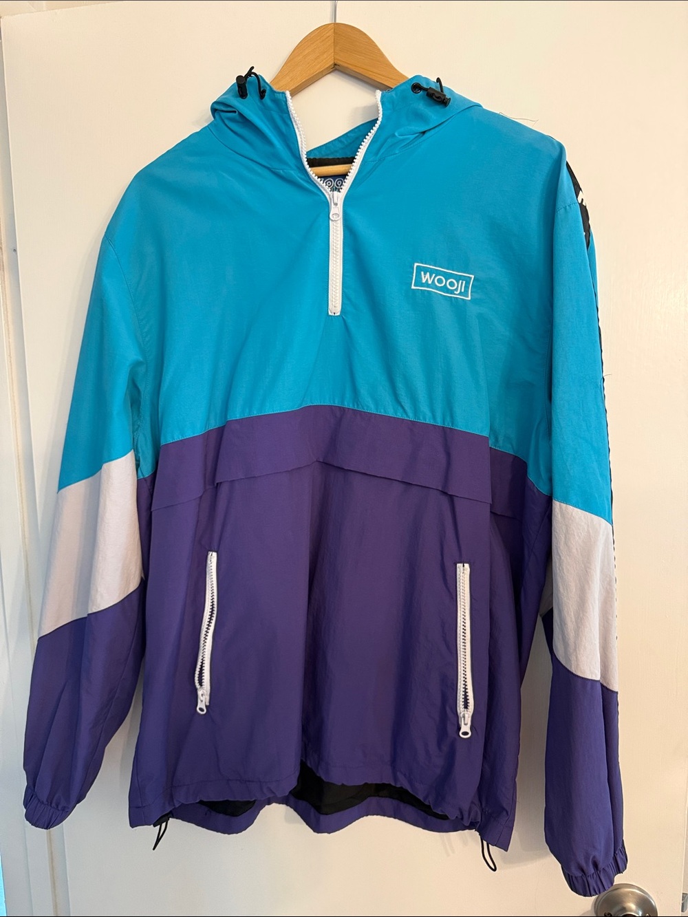 Wooji Identity Anorak in Teal and Purple